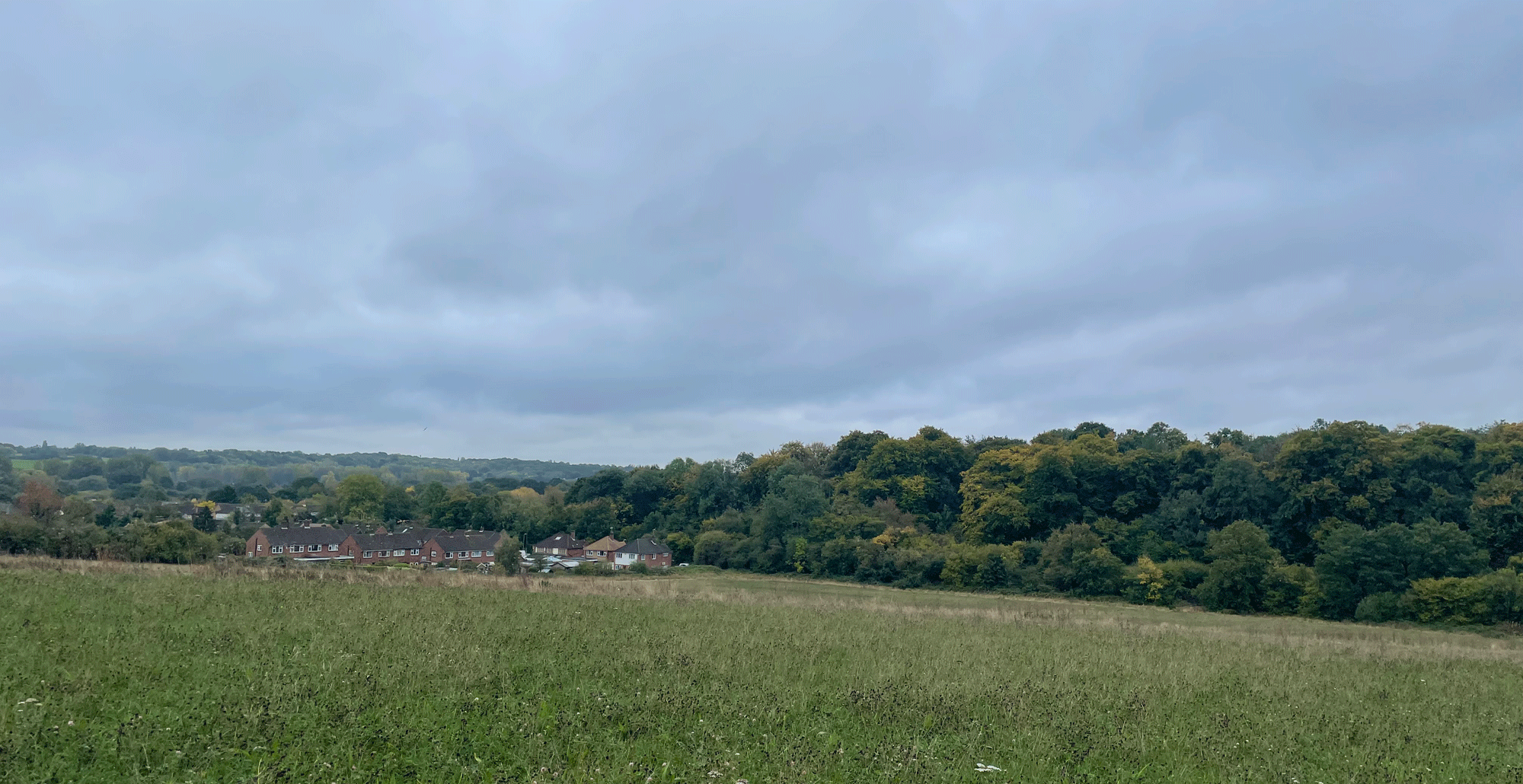 Aerial view of site looking south